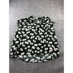 Brogger Women's Size S Floral Silk Blend Top Ruffle Blouse Career Business